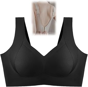 Enhanced W Support Adjustable Bra No Underwire Full Coverage Liftup Bra Fit Everyday Bras Soft Cool Padded Large Bust Bras