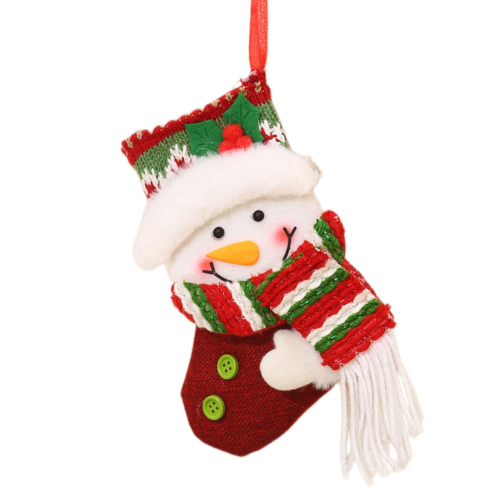 Kalttoy Christmas Stocking Hanging Ornament, Xmases Stocking Christmas Goodies Bag for Family Holiday Xmases Party Decorations