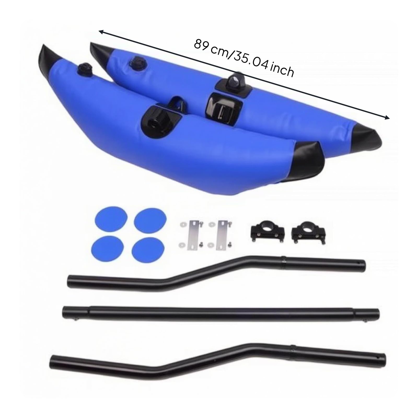 Amagogo Kayak Estabilizador Flotador Kit de Flotadores Inflables con Accesorios de Montaje y Parches de Reparación PVC de Malla para Reducir el Balanceo y