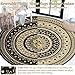 Cekene Round Outdoor Rugs for Patio 8Ft Waterproof Reversible Outdoor Patio Rugs Black Lightweight Plastic Straw Rugs Portable RV Camping Mat Floor Carpet for Deck Porch Picnic BBQ