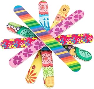 Beaupretty 10Pcs Limas De Unhas Coloridas Lixa De Unhas Buffer Lixa De Unhas Lixa De Unhas Placa De Esmeril Dupla Face Conjunto De Tiras De Lixa Arquivo De Polimento Impressão De Placa De