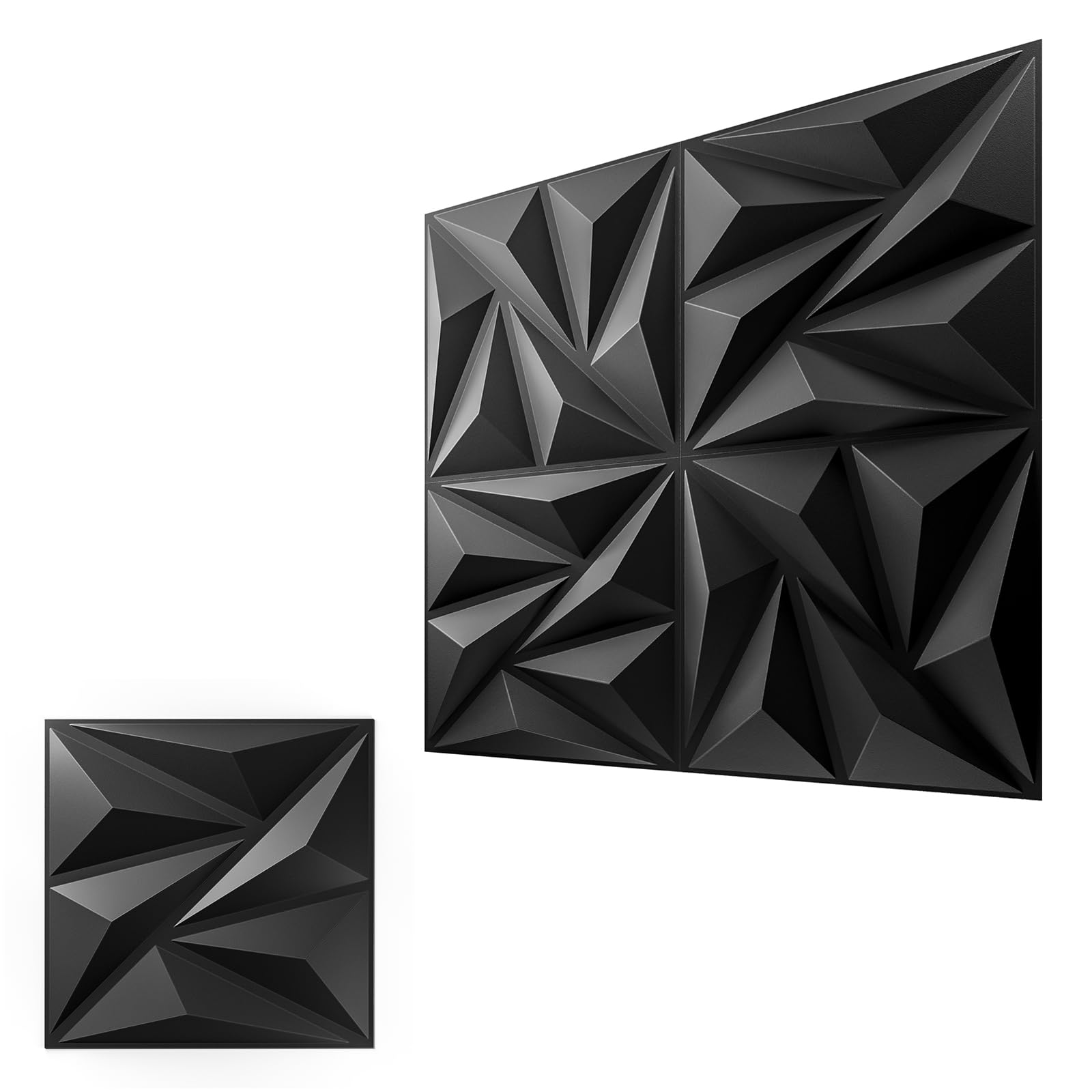 Afoxsos Black 3D Wall Panels For Interior Wall Decor, 40 Pack 11.8 - View #12