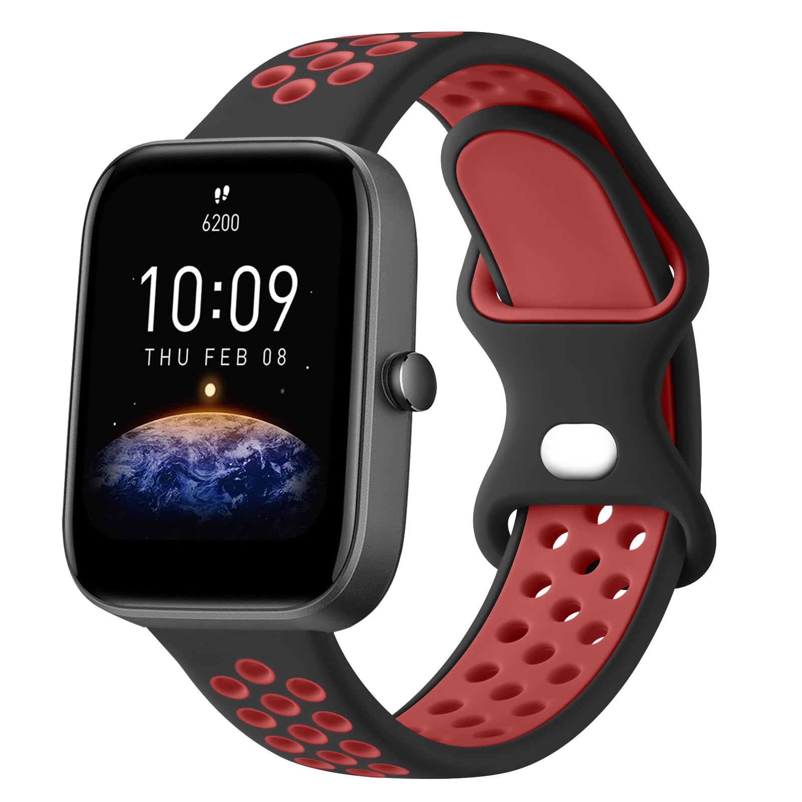 Vanjua Sport Bands for Amazfit Bip, Bip U & GTR Smartwatches - 20mm Quick Release Soft Silicone Replacement Band for Women & Men