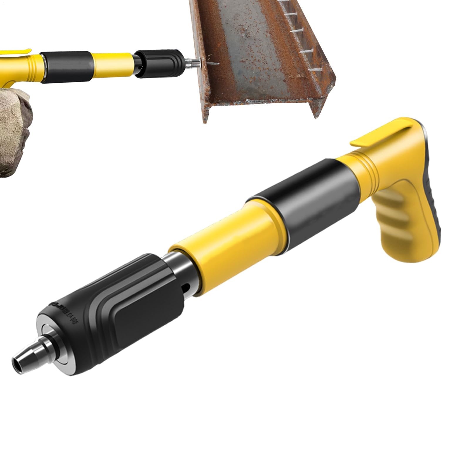 Herramienta de Fijación de Clavos en Pared - Clavadora de Pared de Cemento Pequeña de Acero - Máquina de Clavos de Hormigón de Acero al Carbono para Instalación de Tuberías, Encuadernación de Alambre