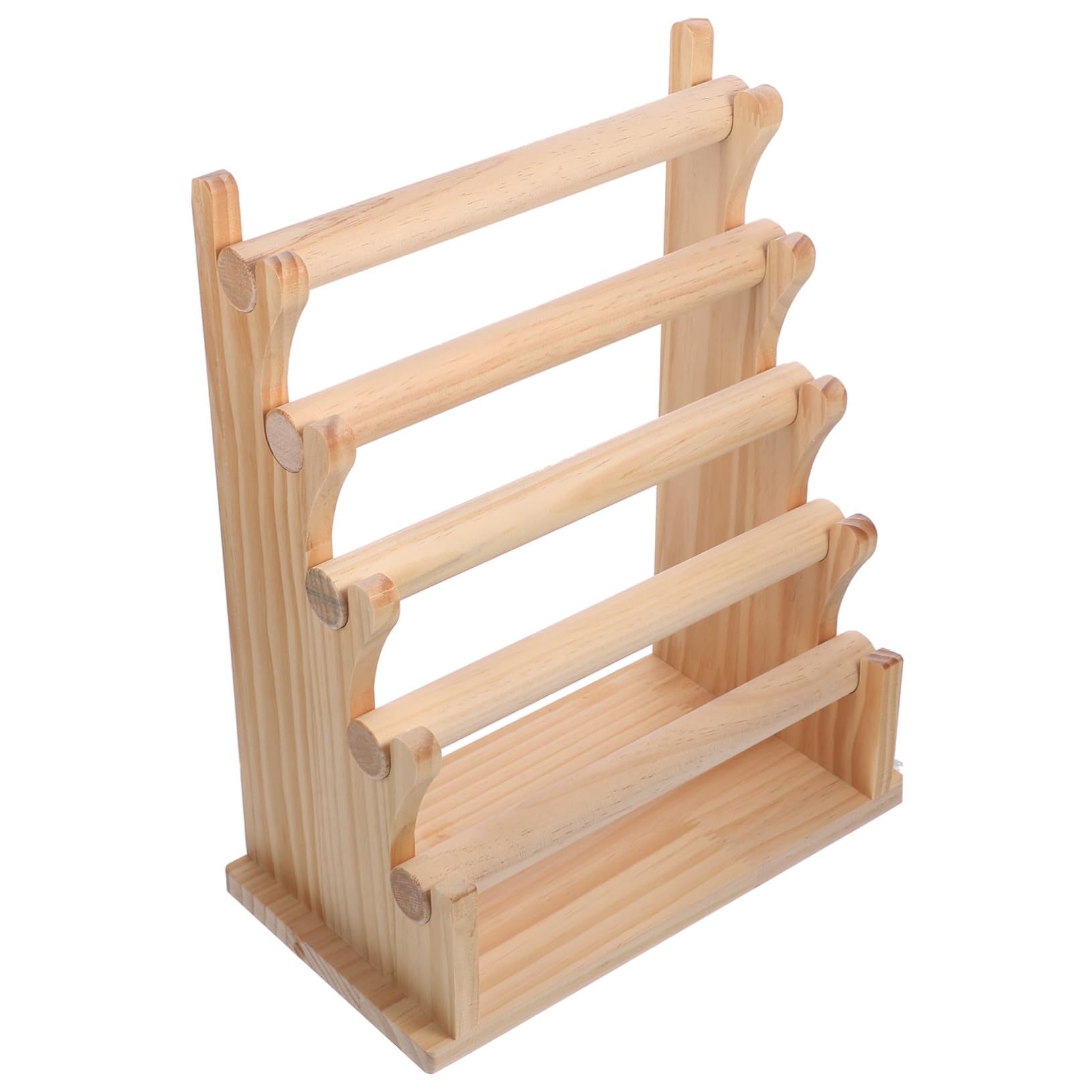 Sosoport Massivholz Schmuckorganizer Schmuckhalter Mehrstufiger Aufbewahrungsständer Für Armbänder Ohrringe Und Haargummis Fünf Ebenen Für Ankleidezimmer Und Juwelierbedarf