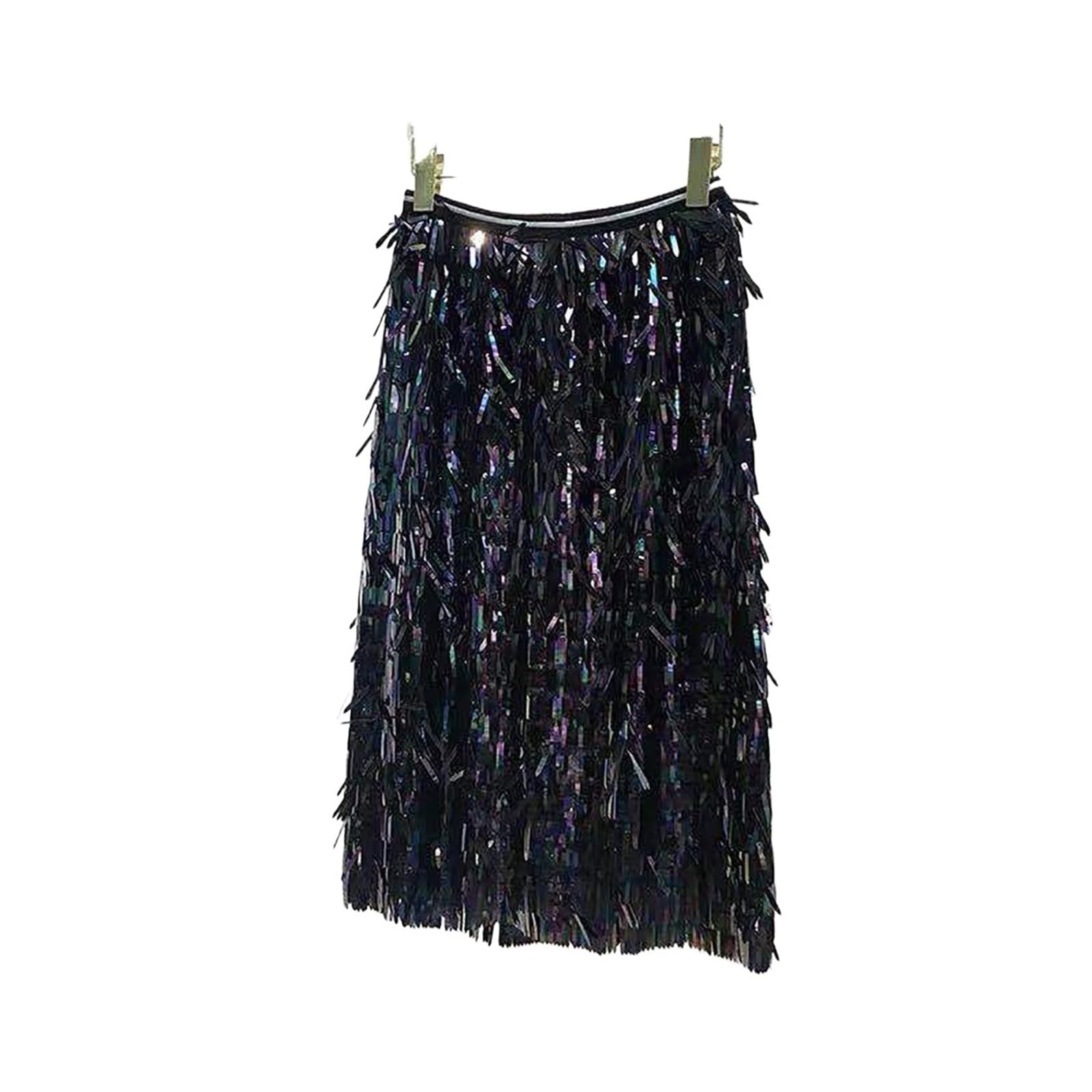 Donne alla Moda Casual Sexy Paillettes avvolgenti Glutei gonne Super abbagliante colorato Nappa Vita Alta Mezza Lunghezza Gonna per Le Feste