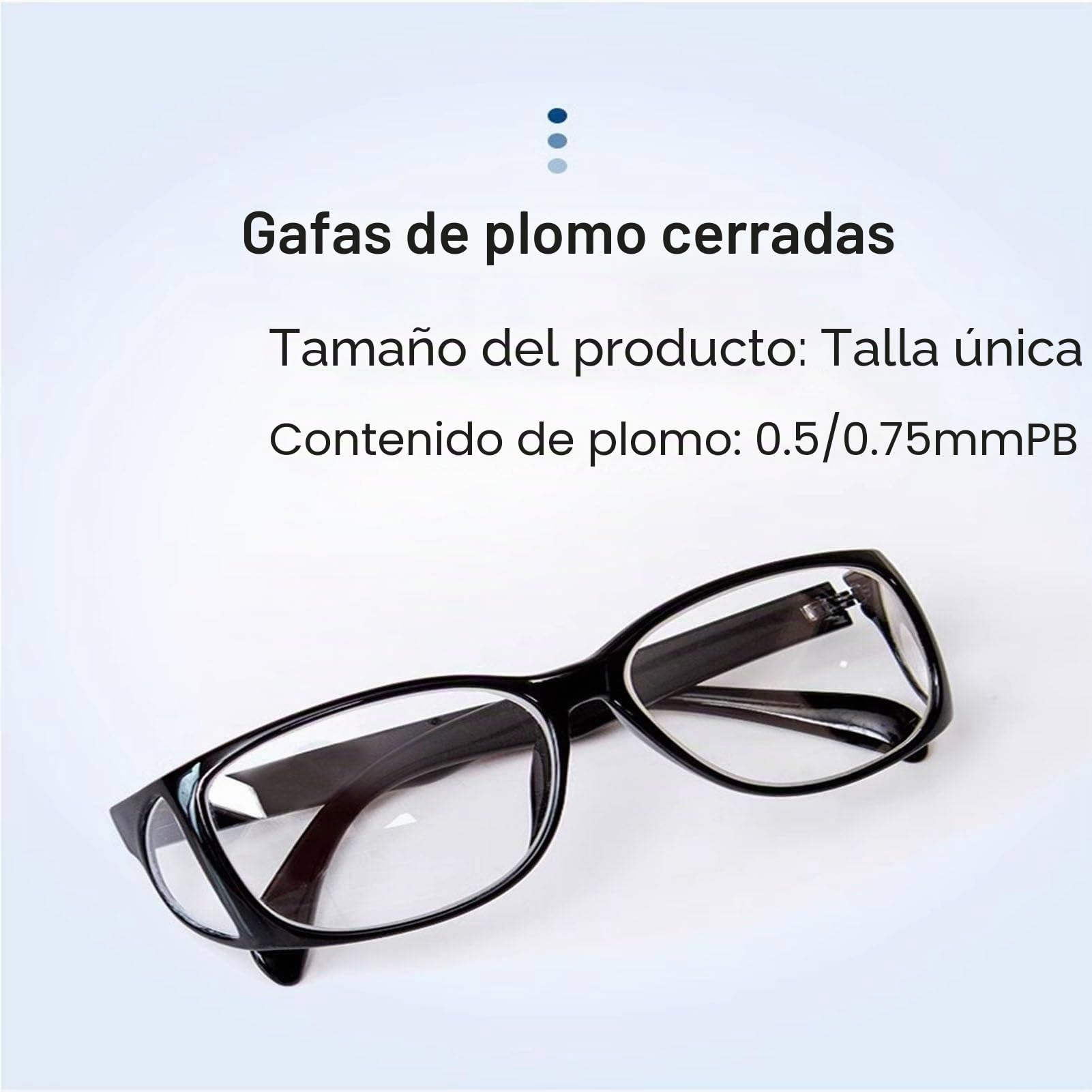 Gafas Protectoras RadiolóGicas De Plomo (con ProteccióN Lateral), 0,5/0,75 mmpb Gafas Protectoras RadiolóGicas De Rayos X, Ligeras Y CóModas, con Estuche para Gafas,0.75mmpb