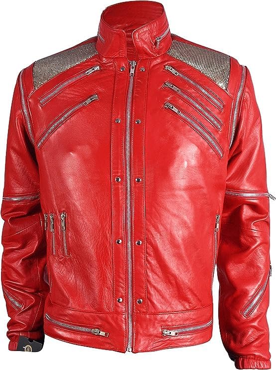 MJ Beat it Jacket Michael Red Faux Leather Jacket