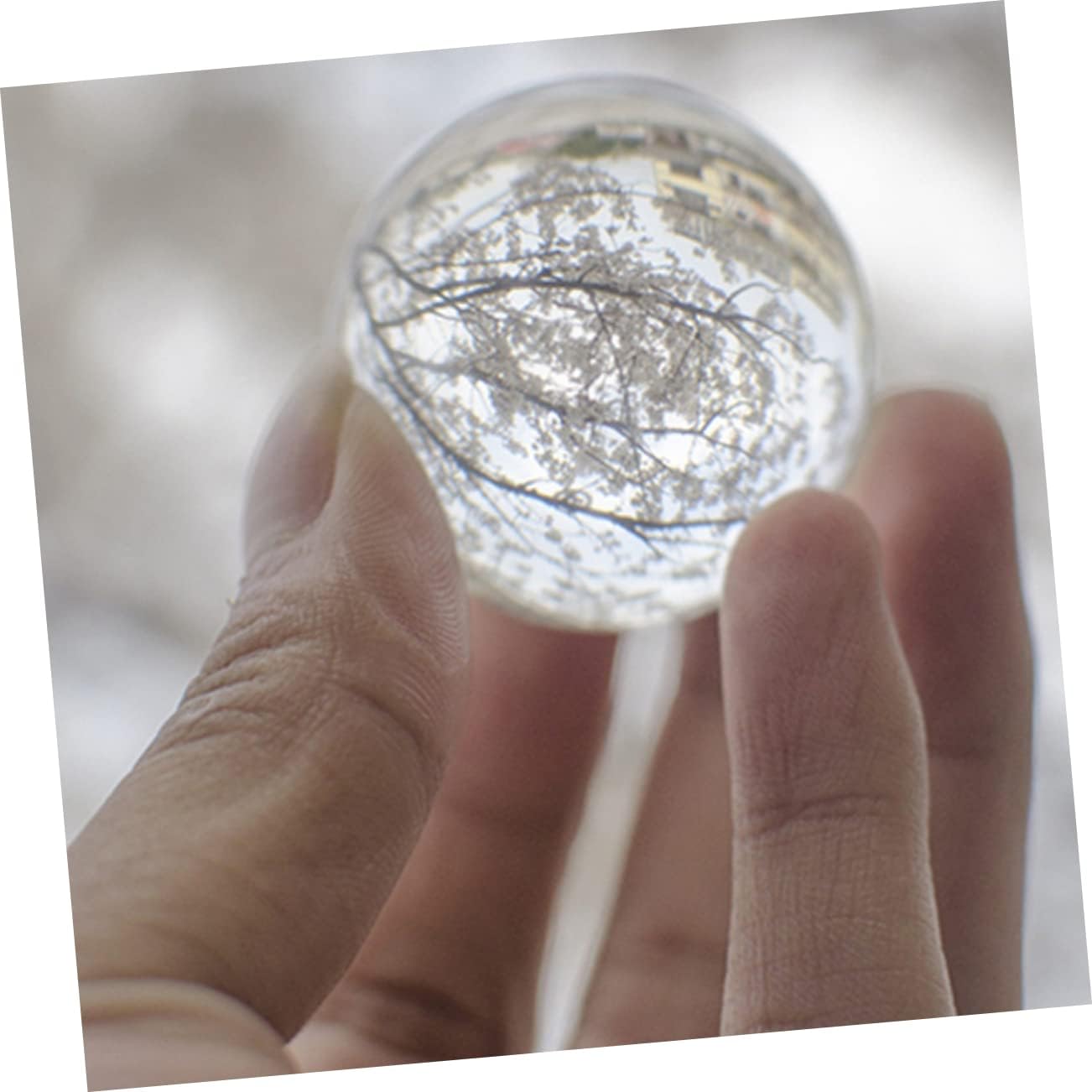 70mm Crystal Ball Solid Sphere Feng Shui Decorative Meditation Ball Photography Prop