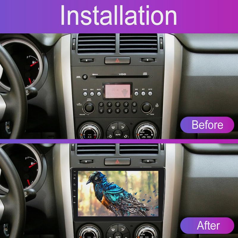 Android13 CarPlay Radio GPS Navi Car Stereo w/Cam Compatible for Suzuki Grand Vitara 2005 2006 2007 2008 209 2010 2011 2012 2013 2014 2015