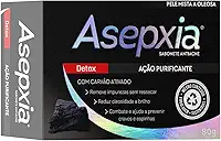 Asepxia Sabonete Detox 80g — Limpeza Profunda com Carvão Ativado | Remove Cravos, Controla a Oleosidade e Purifica a Pele | Para Peles Mistas e Oleosas