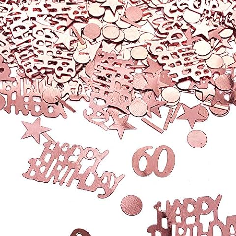 YouU Happy Birthday Party Table Confetti - Twinkle Stars Foil Metallic Sequins Confetti Birthday Party and Special Events Table Scatters Decorations Confetti Decorations, 35g/700pcs(Rose gold) (60) Cover