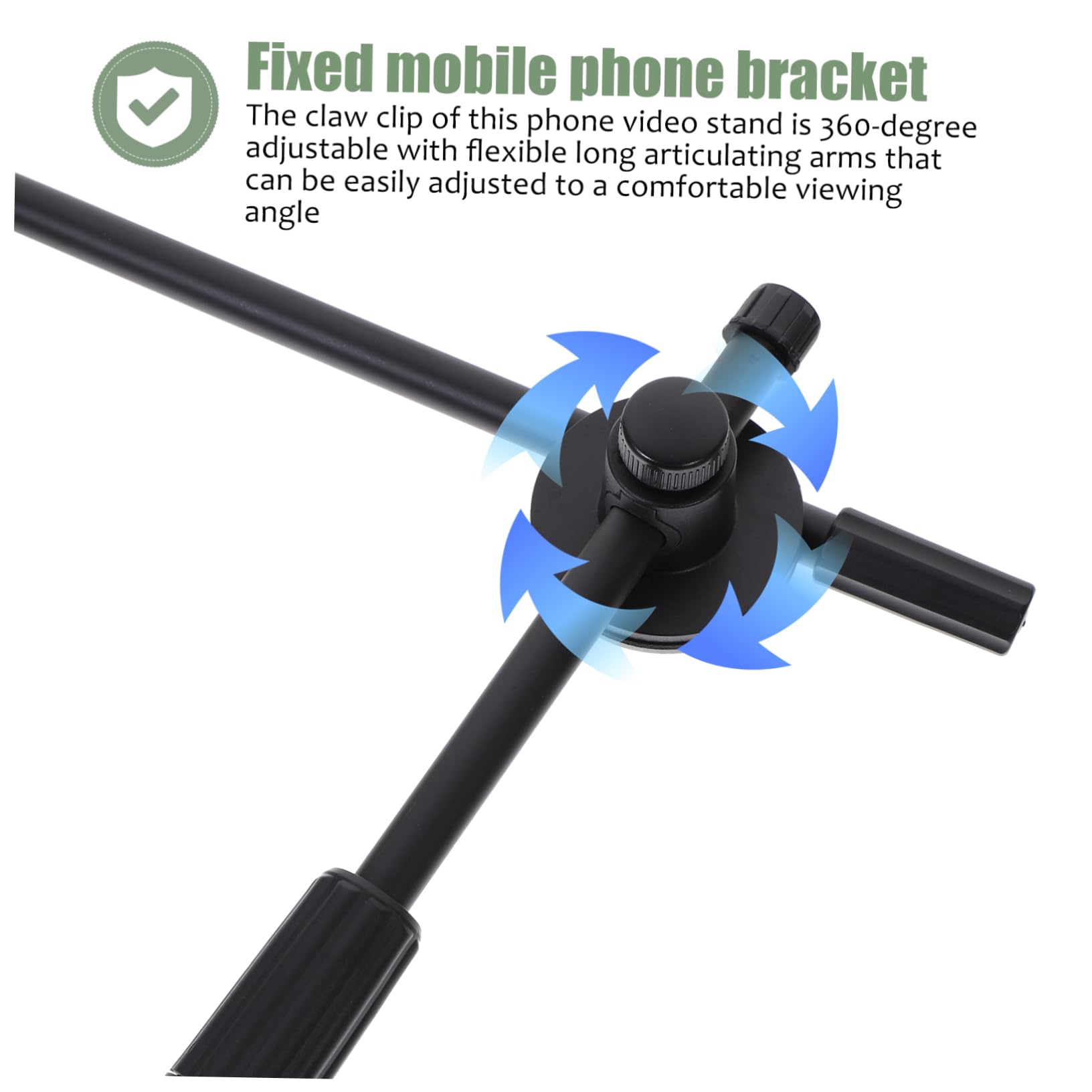 Mikinona Soporte para Teléfono Celular Ajustable 360 Ángulos Brazo Articulado Flexible de ABS y Metal para Escritorio en Momentos de Ocio