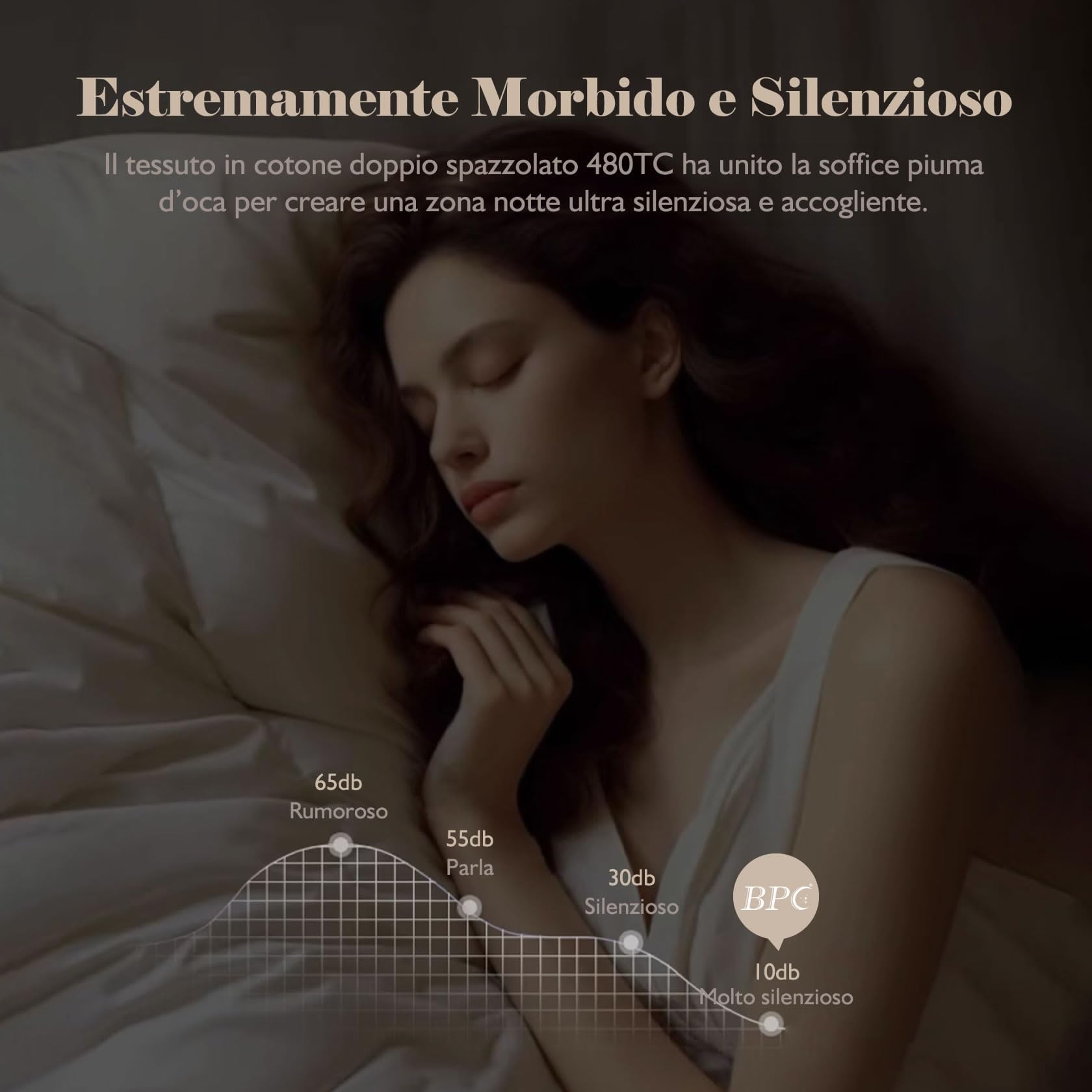 BPC Piumino Letto Matrimoniale in stile Hotel, Trapunta Pesante Invernale Autunnale in Piuma e Piumino d'oca, Super Morbido e Traspirante, Approvato Oek-Tex e RDS, 2 Piazze Matrimoniale 220x240 cm