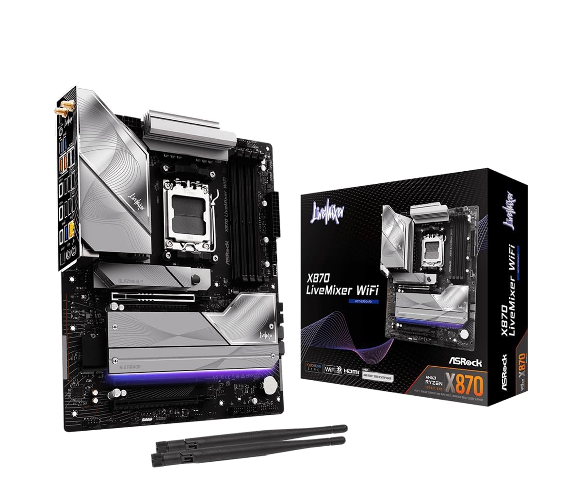 Amazon | ASRock マザーボード X870 Livemixer WiFi AMD Ryzen 9000