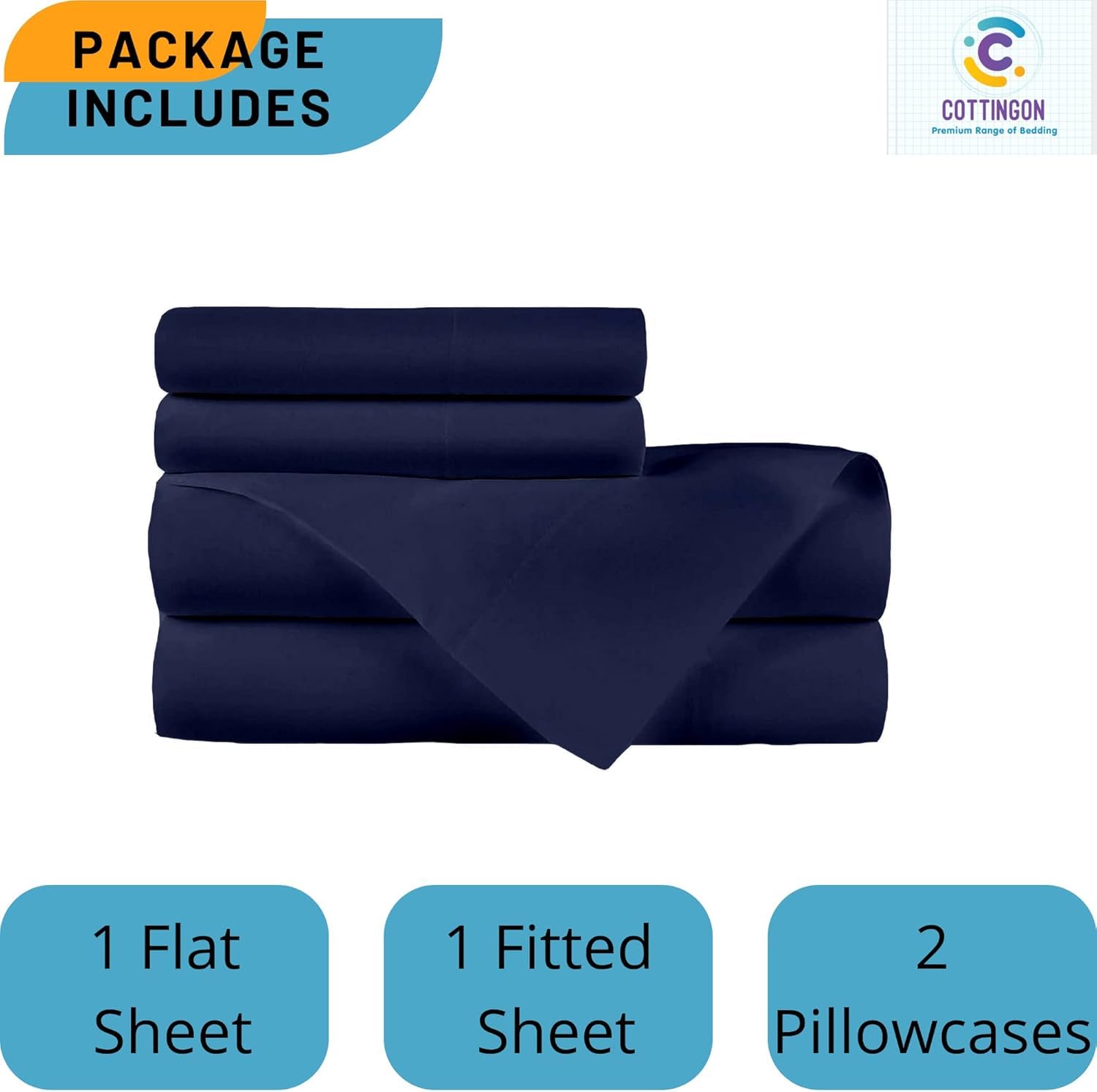 4-teiliges Bettlaken für Babybetten, 76,2 x 190,5 cm, ägyptische Baumwolle, Fadenzahl 400, Spannbettlaken, schmale Matratzen, für Einzelbett, Feldbett, Gästebett, Matratzen bis max
