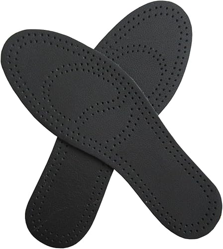 Miniatura 9 de Almohadillas para zapatos para hombres y mujeres, plantillas de cuero negro para hombres, plantillas delgadas, plantillas para botas, almohadillas