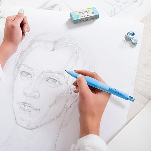 Miniatura 8 de Four Candies Juego de 4 lápices mecánicos, 2 lápices mecánicos ergonómicos de 0.079 pulgadas con 44 puntas de lápiz HB, 2 sacapuntasborradores,