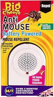 The Big Cheese Mouse Repeller Plug In - Ultrasonic Mouse Repeller, Mouse Repellent, 24/7 Deterrent, Rodent Repeller Plug In, White