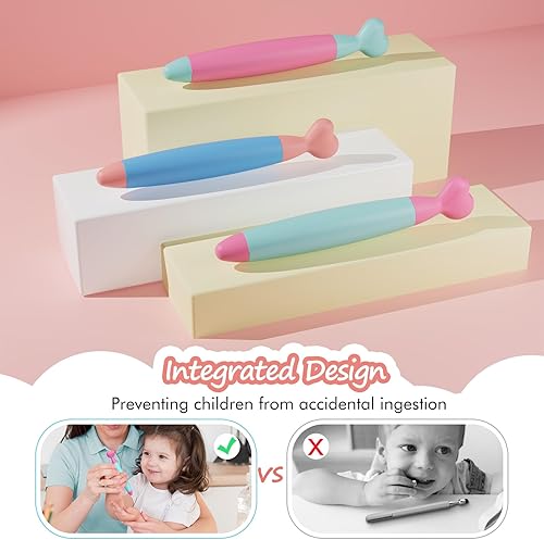 Miniatura 2 de Digiroot Bolígrafos capacitivos para niños, paquete de 3 con puntas de goma duraderas, compatibles con Fire, iPad, iPhone, tabletas Android y