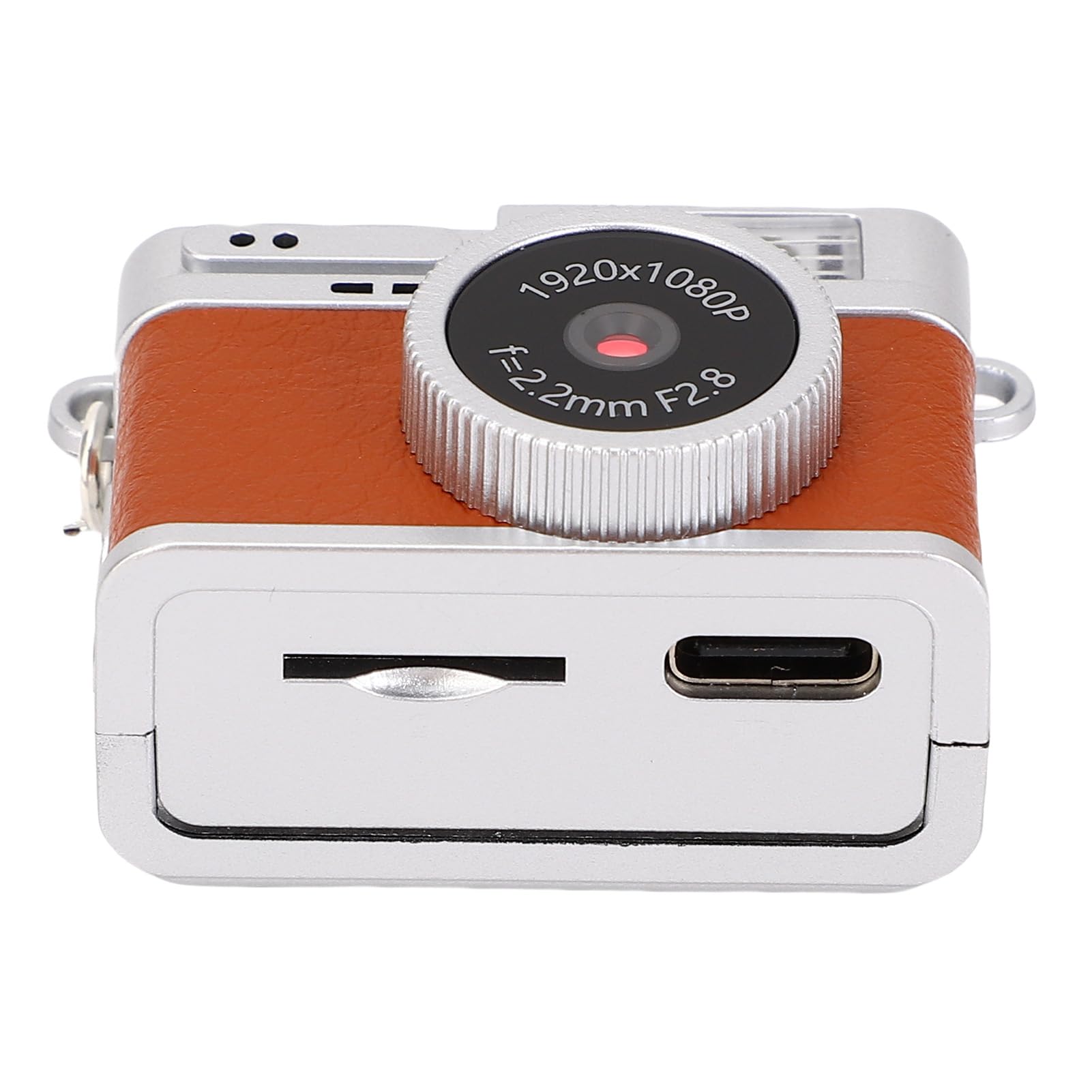 Mini Fotocamera Portachiavi Vintage, Small Camera Keychain, HD 1080P Mini Macchina Fotografica Digitale,Fotocamera per Pollice Video Portatile Compatta Foto e Audio, Vlogging di Viaggio (White