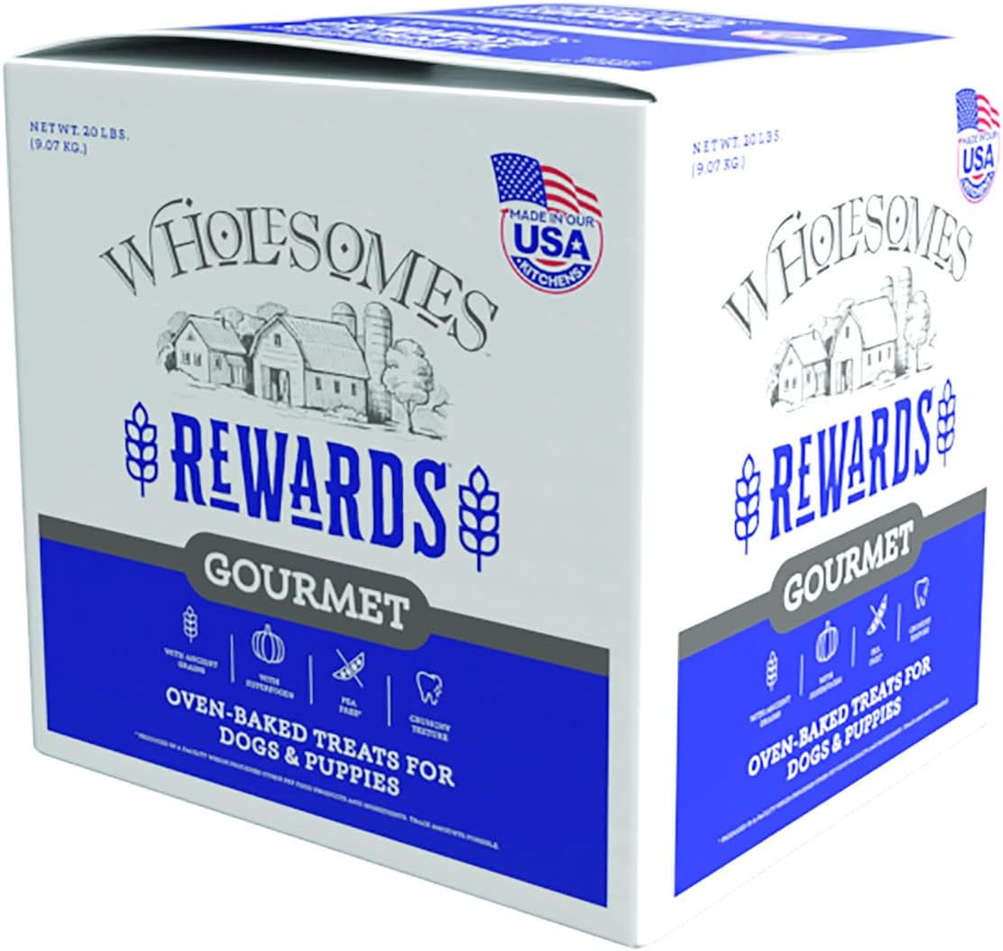 SPORTMiX Wholesomes Gourmet Rewards Dog Biscuits, Charcoal/Mint, 20Lb. Box