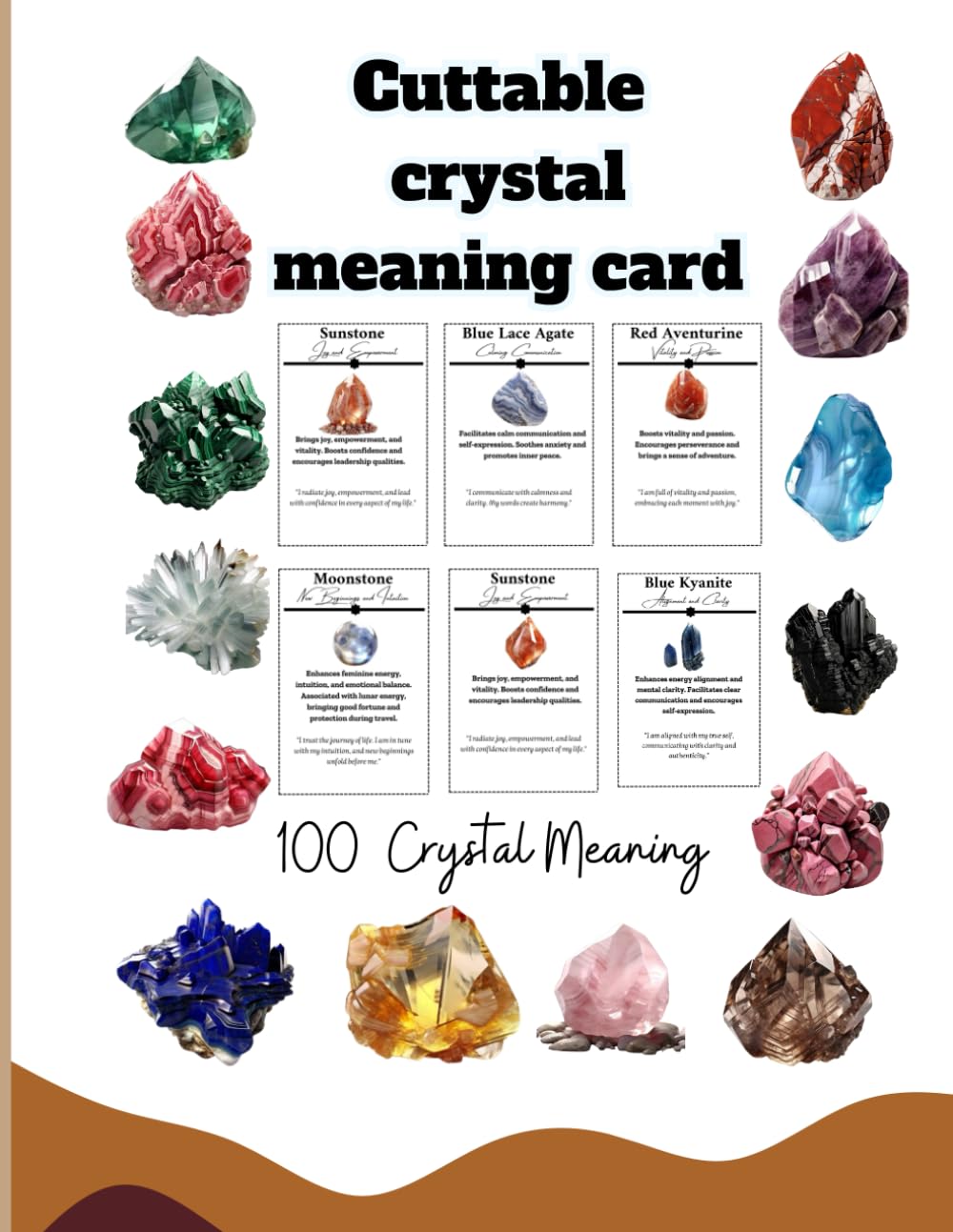 Independently Published Cuttable Crystal Meaning Cards: 100 Crystal Oracle Cards - Complete Guide to Meaning & Uses of Crystals, Stones, and Gems