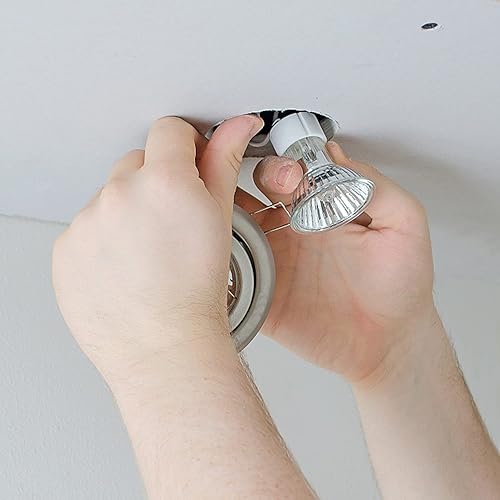 Vista 4 de Bombillas halógenas GU10 de 35 W, paquete de 6 bombillas halógenas GU10+C de 120 V 35 W con larga vida útil, bombilla regulable MR16 GU10 para luz