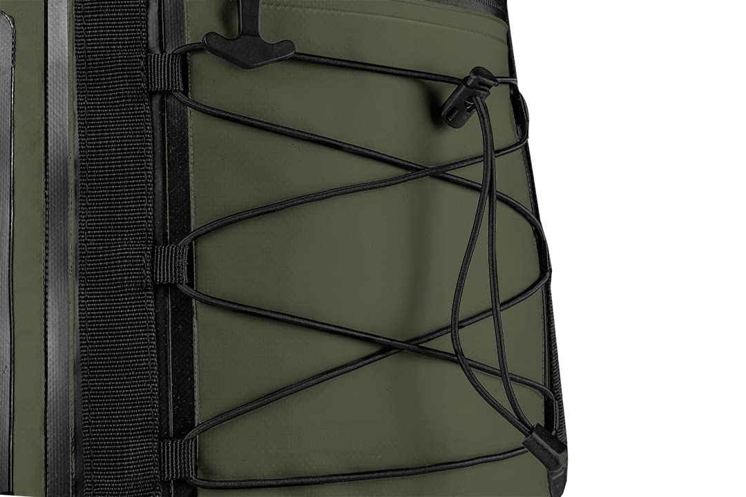 NEO TOOLS Sac à dos étanche 63-131, Capacité 30 Litres, 4en1, Couleur Vert Foncé, Sangles Latérales Réglables, 2 Poches, PVC 600D