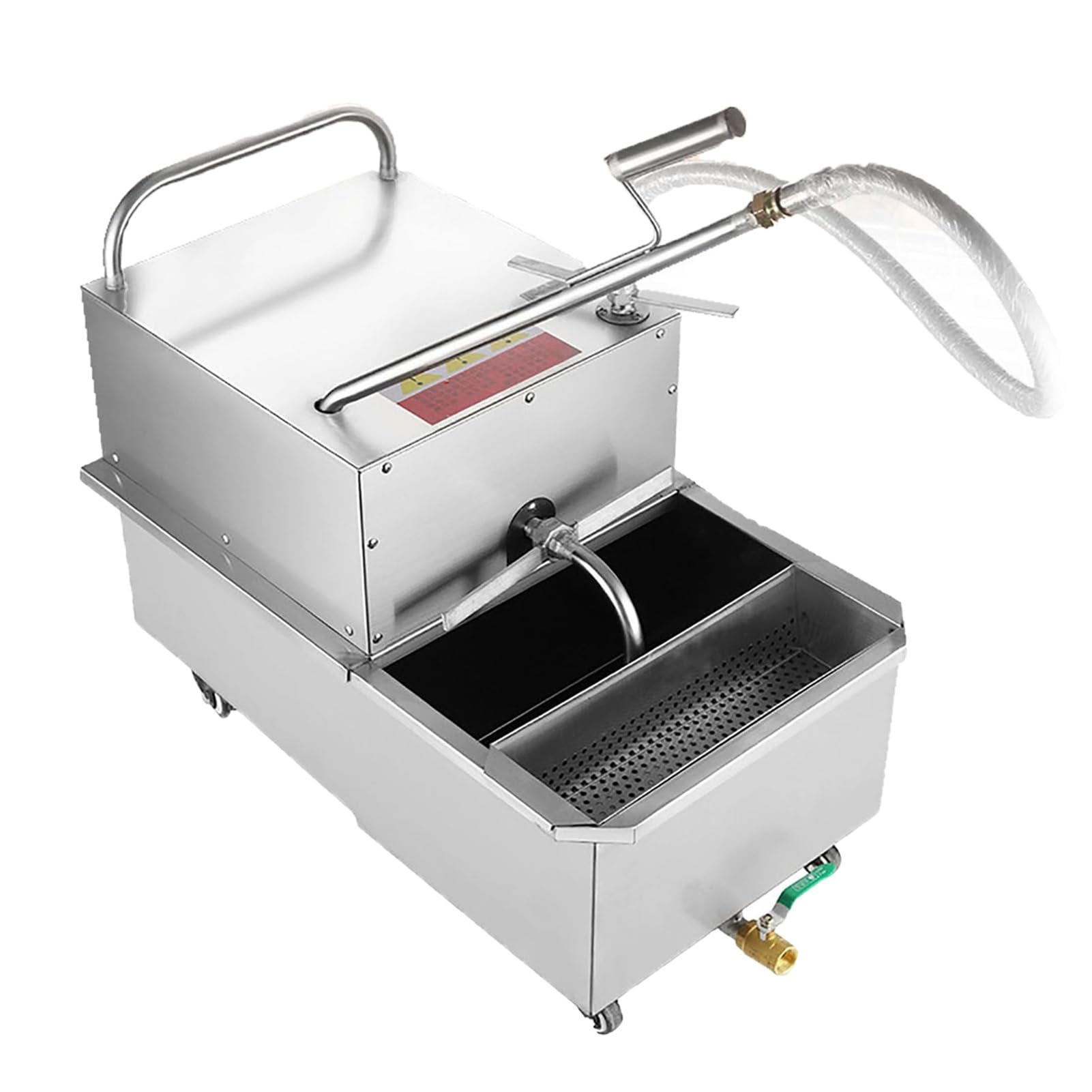 Máquina de Filtro for freidora móvil, Sistema de Filtro de Aceite for freír, Bomba y Manguera for Filtro de Aceite de Cocina, Filtro de Aceite móvil Comercial con Drenaje, for restaurantes