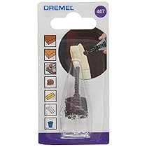 Dremel 407 Set di accessori con nastro abrasivo e mandrino, 13 mm (grana 60) per levigare, modellare e levigare legno e plastica