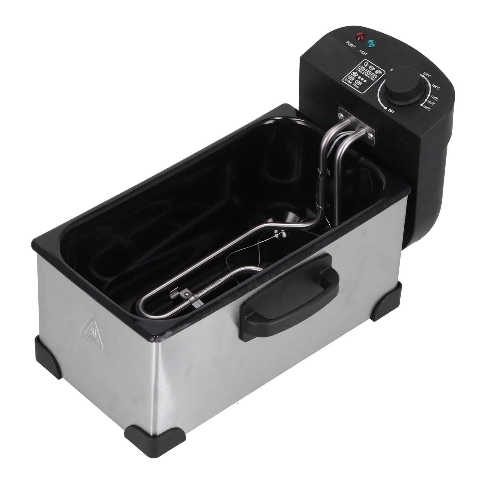 Freidora eléctrica de 3,5 L, potente freidora de acero inoxidable de 2000 W para uso privado y comercial