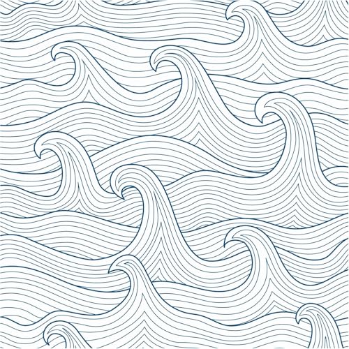 Carta da Parati Geometrica Blu,44 x 500cm Carta da Parati a...