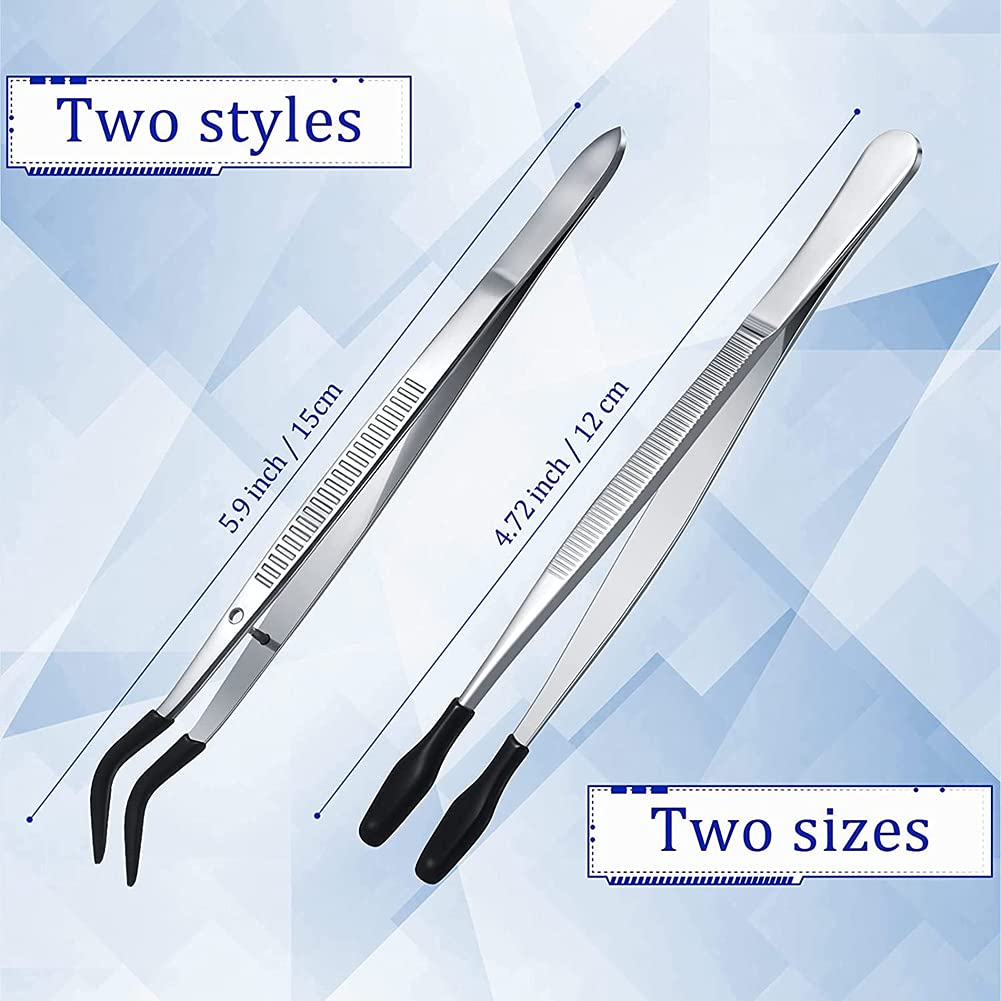 Ensemble De 8 Pinces à épiler Avec Embouts En Caoutchouc Pince à épiler