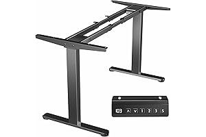 Height-Adjustable Electric Standing Desk Frame with DIY Workstation