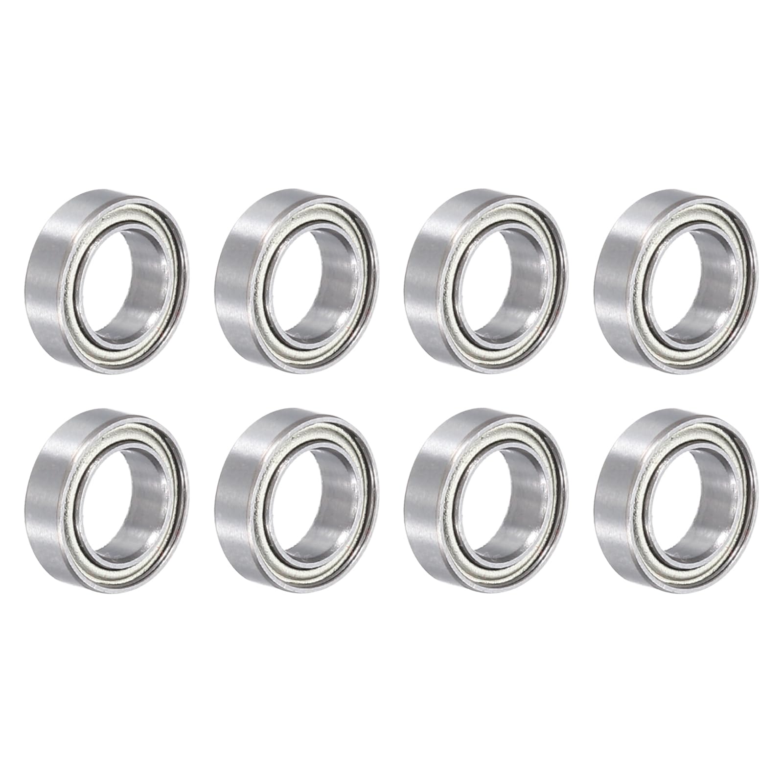 QUARKZMAN 8 szt. Łożyska kulkowe głęboko gardło Mr106Zz Z2 6 x 10 x 3 mm stal chromowana o wysokiej zawartości węgla podwójnie ekranowana metalowa łożyska precyzyjne, P0 (ABEC1)