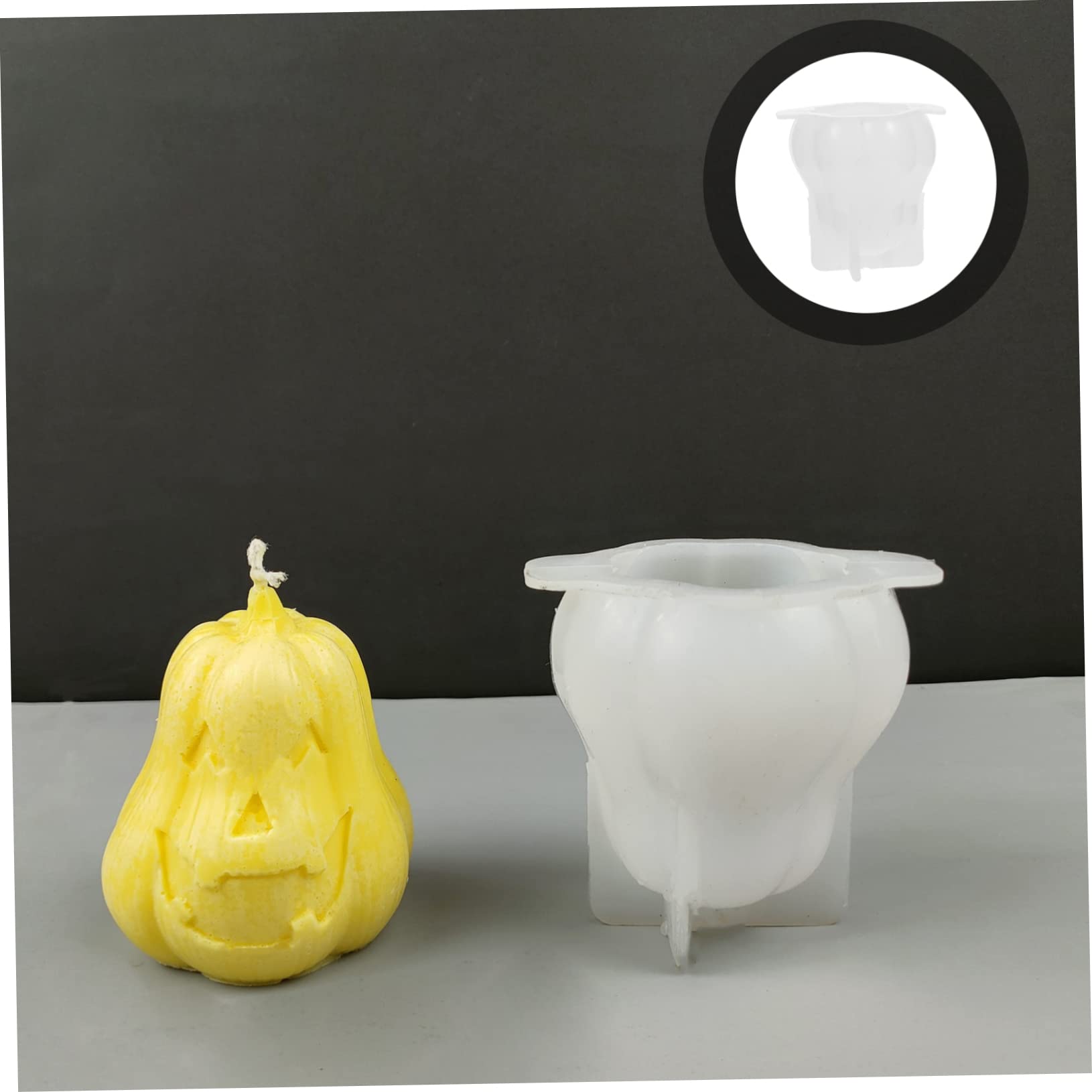 SEWACC 5St Kürbis Silikonform Kürbisseife Halloween-Kürbisform Mini-Kürbis Zuckergussform Halloween candle mold DIY candle making mold Form in Kürbisform Kürbisform Kieselgel Weiß