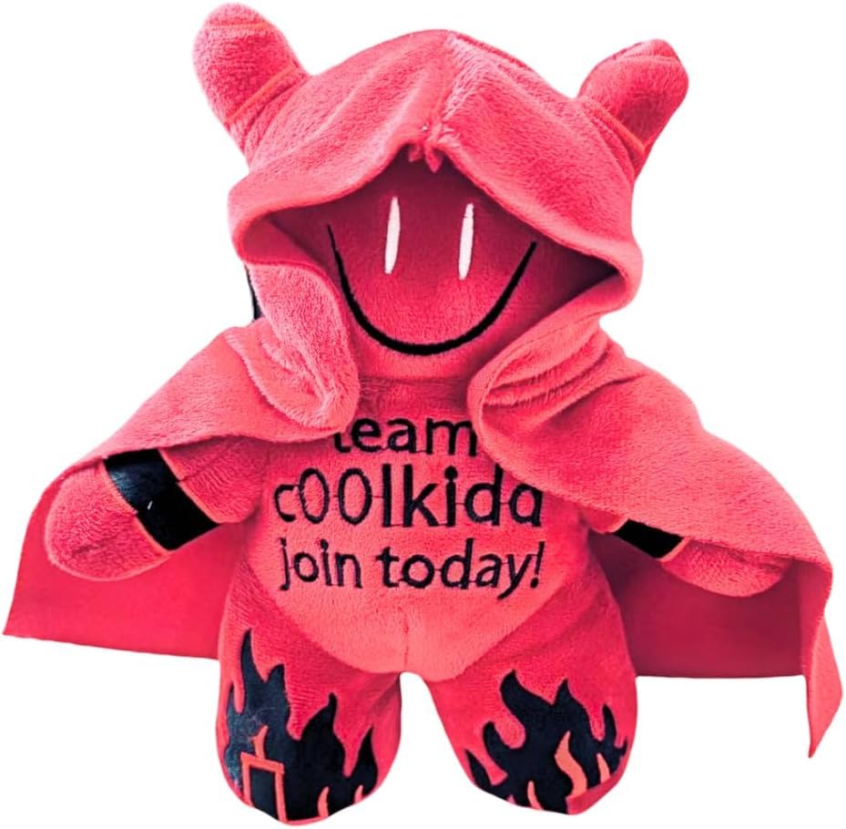 Forsaken Coolkidd Devil Plushie, 25cm Gaming Collectible Plush Figure with Hooded Cape, Coolkidd Fan Skin Toy for Gamers & Streamers (10in)