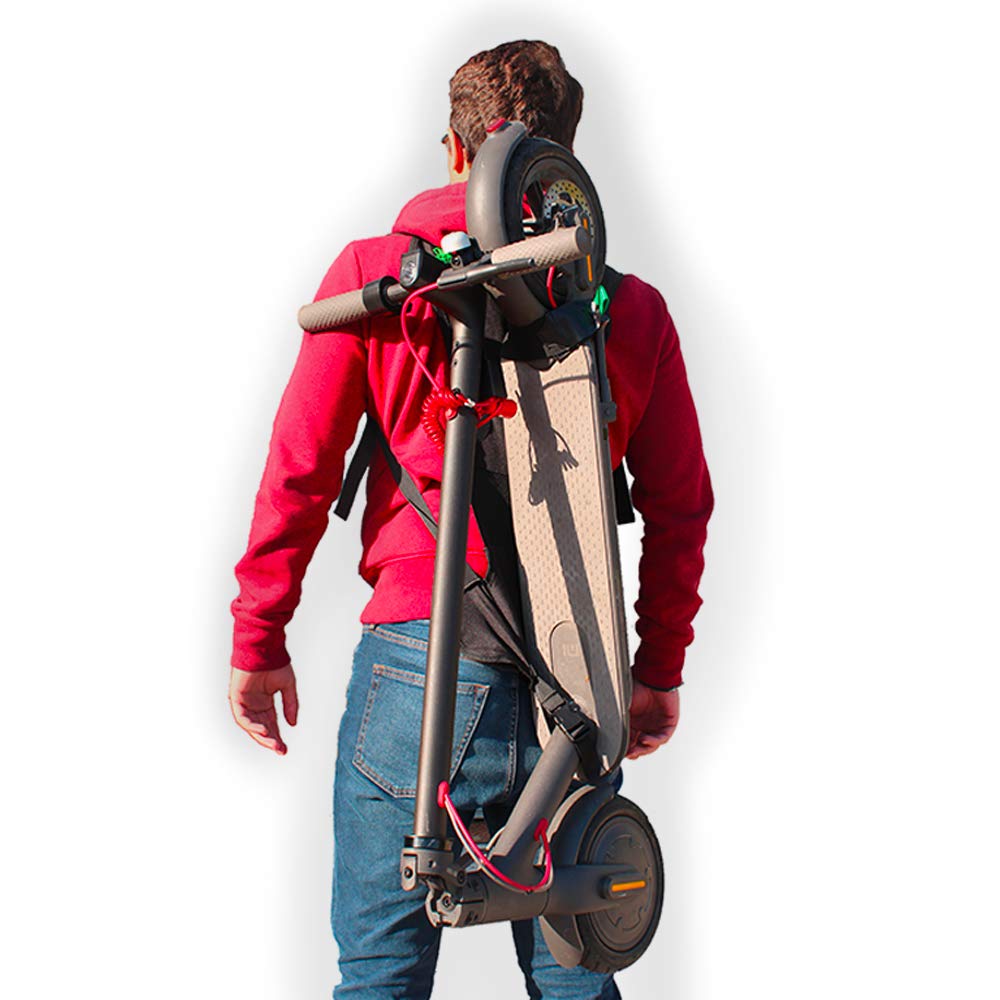 WantalisTrotback - easily carry your scooter on the back, folds easily to fit in a pocket.