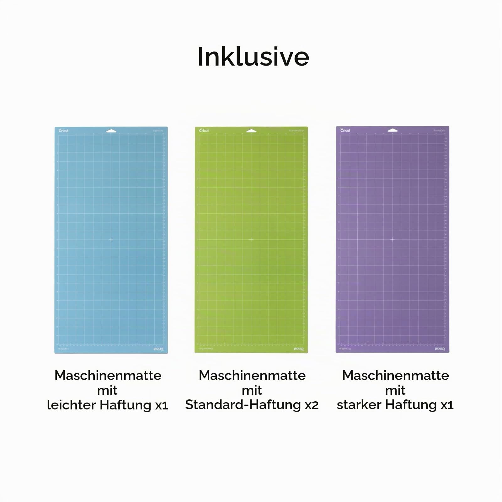 Cricut Maschinenmatte Variety Pack 2 Standard-Licht 1 starker Griff