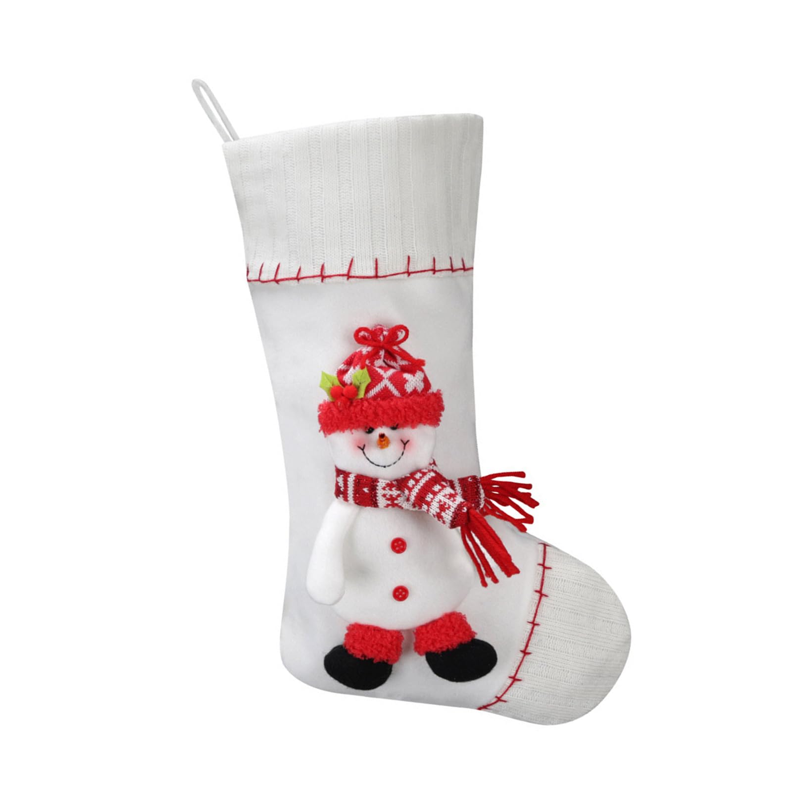 Tsophreniq Christmas Stocking for Fireplaces Decoration Stylish Hanging Gifts Bag Santa/Snowman/Deer/Penguins Party Supplies Home Celebration Decoration