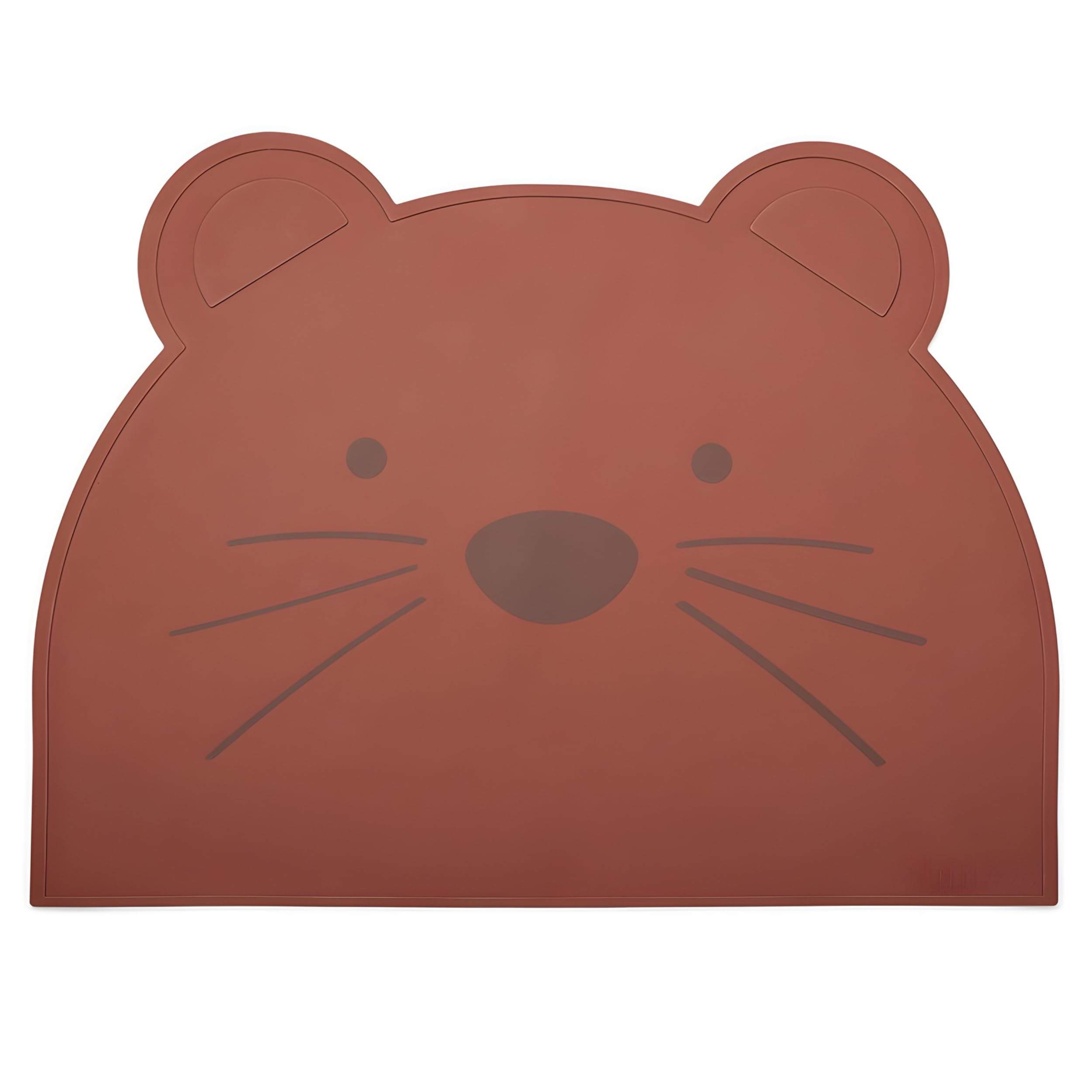 Nuuroo Mahogany - Mouse Baby Silicone Placemat, Lfgb Food-Grade Silicone Kids Placemat, Non-Slip Stain Resistant Portable Food Mats For Kids & Toddlers, Designed In Denmark (Mahogany - Mouse)