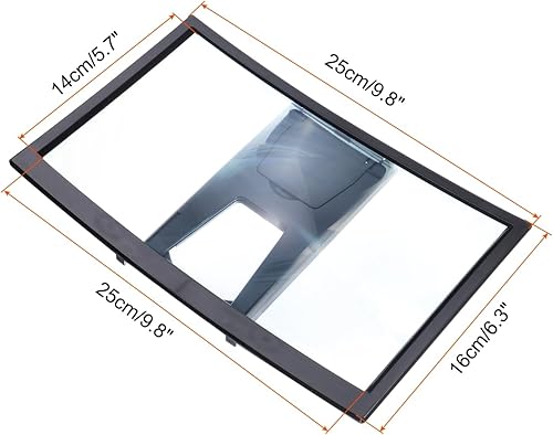 Miniatura 2 de MECCANIXITY Lupa de pantalla de 12 pulgadas para teléfono celular, proyector de aumento 3D HD, soporte amplificador de pantalla para todos los