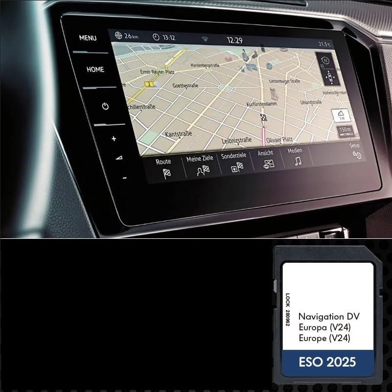Carte SD Navigation GPS Europe - v24 ESO 2025 - Compatible avec Volkswagen VW Discovery Pro (MIB2 High)