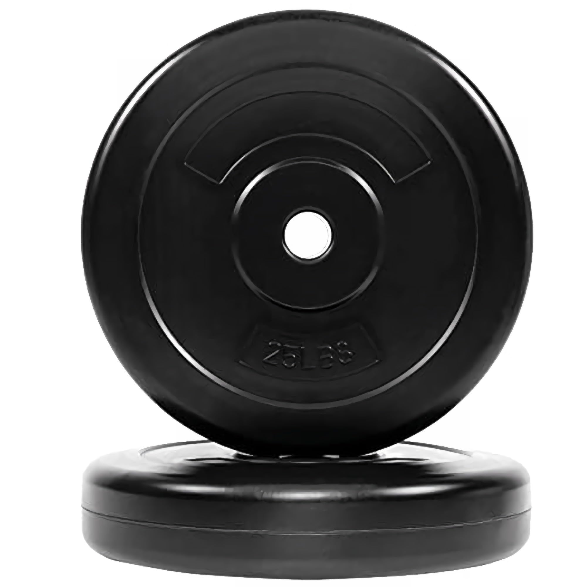 Fitvids Vinyl Standard 1-Inch Plate Weight Plate for Strength Training and Weightlifting, Pairs or Sets