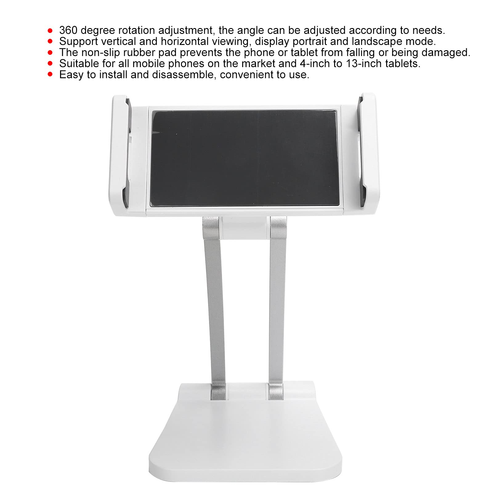 Cocoarm Scrivania Tablet Telefono Supporto, Rotazione a 360 Gradi (WHITE)