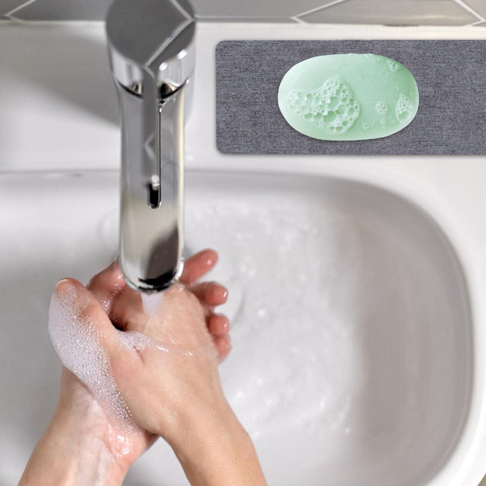 Set 3 Vassoi Assorbenti In Diatomite - Deumidificanti Per Bagno E Cucina - Bianco - Foto 13