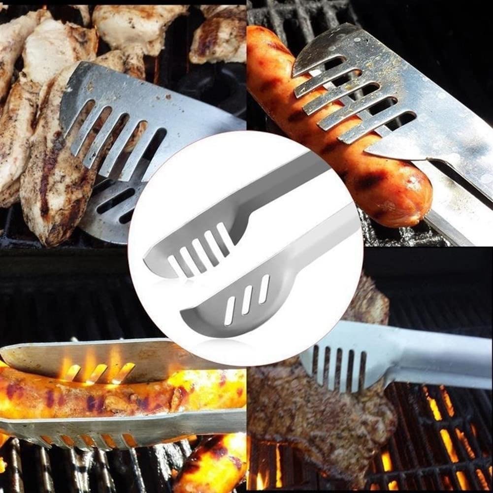 3-częściowy zestaw narzędzi do grilla ze stali nierdzewnej akcesoria do grillowania łopatka widelec szczypce naczynia do grilla narzędzia do grillowania na świeżym powietrzu