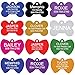 GoTags Dog Tags, Personalized Engraved Dog and Cat ID Tags for Pets, Custom Engraved on Both Sides, Various Shapes Including Bone, Round, Heart, Bow Tie, Star, and Badge (Bow Tie, Large - Pack of 1)