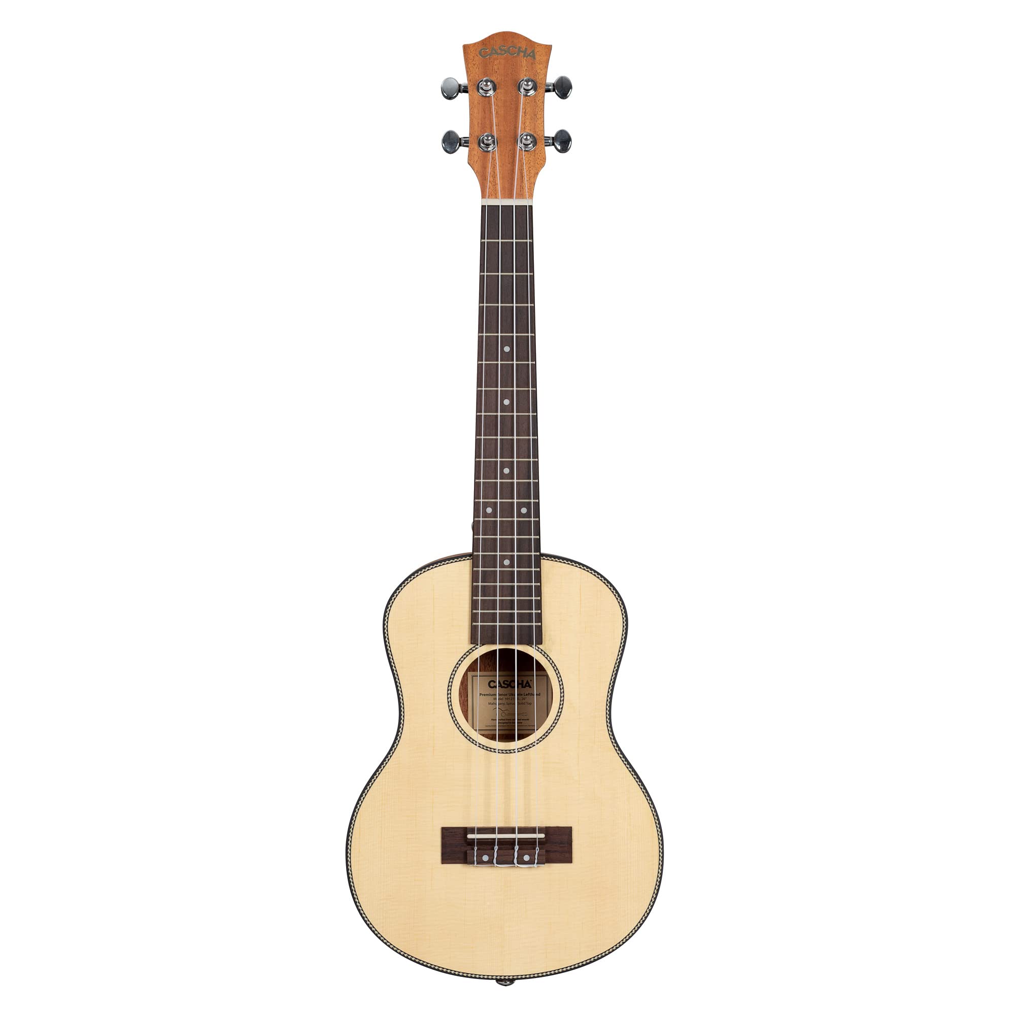 Ukulele tenore Spruce Solid Top Lefthanded (incl. Bag Padded, 3 Picks, Top: Spruce)